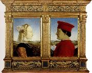 Piero della Francesca Portrait of the Duke and Duchess of Montefeltro oil painting